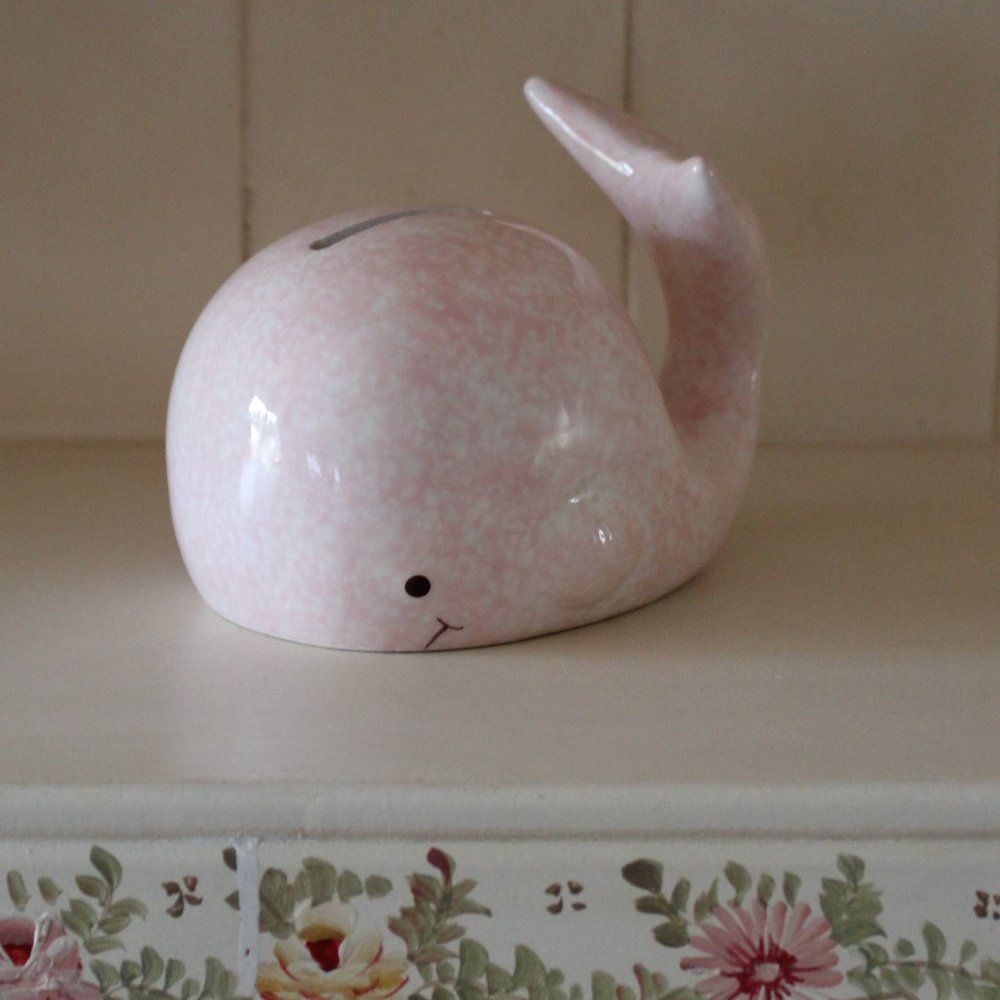 Child To Cherish "Pink Mini Whale" Piggy Bank